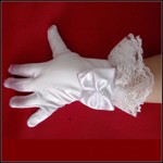 Børnefest handsker, hvide